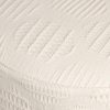 Benches & Ottomans |  Round Cream Textured Upholstered Stool