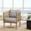 Chairs |  Ice Light Gray Oak Wood Upholstered Chair