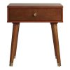 End & Side Tables |  Light Walnut Wood End Table with Drawer