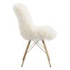 Office Chairs |  Ivory Faux Flokati Upholstered Chair