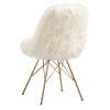 Office Chairs |  Ivory Faux Flokati Upholstered Chair