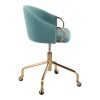 Office Chairs |  Velvet Curved Back Upholstered Office Chair