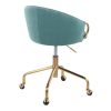 Office Chairs |  Velvet Curved Back Upholstered Office Chair