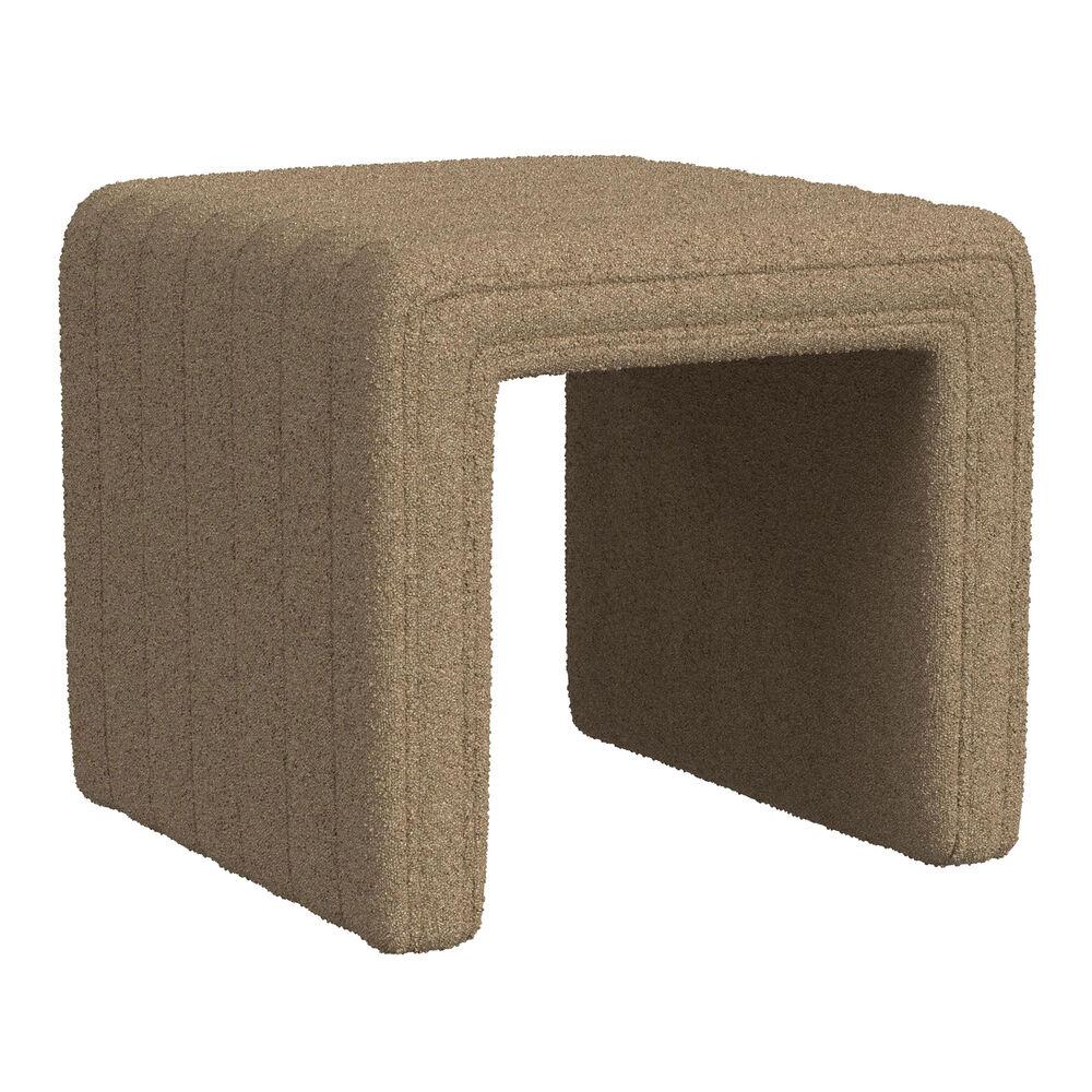 Benches & Ottomans |  Square Channel Tufted U Shaped Upholstered Ottoman