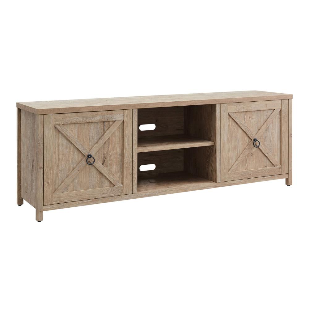 Media Consoles, Cabinets & Shelves |  Faux White Oak Farmhouse Media Stand